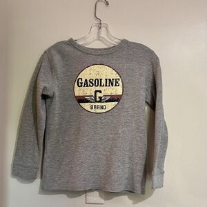 Gasoline Brand Boys Long Sleeve Shirt Gray Grey Size 8 Preowned